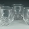 Four Clear baby head Cups