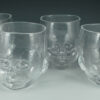 Four Clear baby head Cups