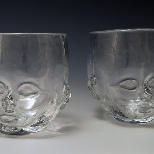 Set of 4 Clear Baby Head Cups