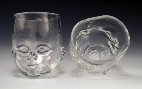 Two Clear Baby Head Cups