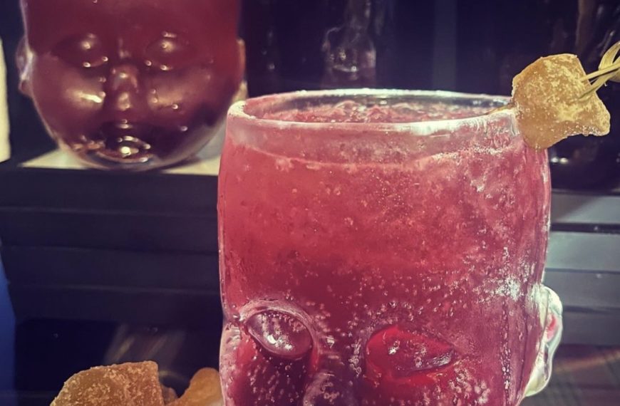 Clear Baby Head Cup Ruby Cocktail