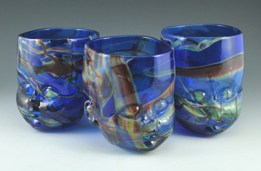 Three "Fabula" Glass Baby Head Cupss