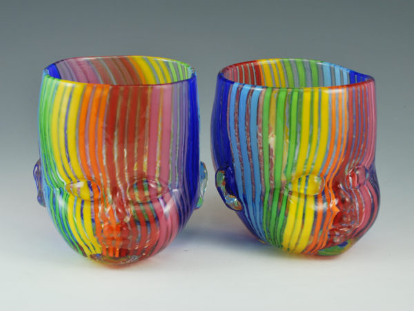 Two Rainbow Baby Head Cups