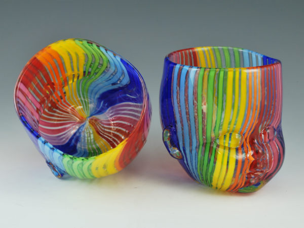 Two Rainbow Baby Head Cups