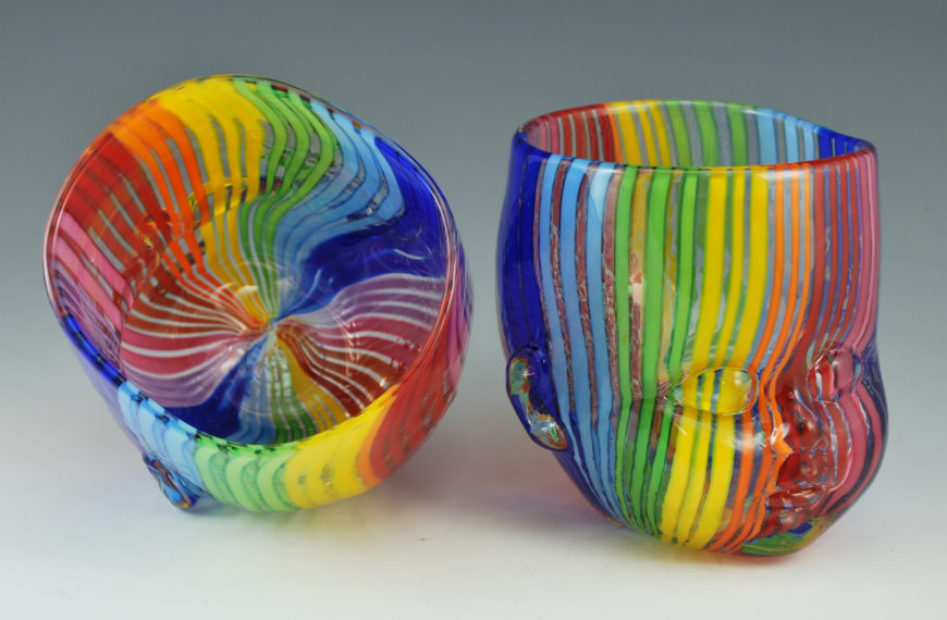 Two Rainbow Baby Head Cups
