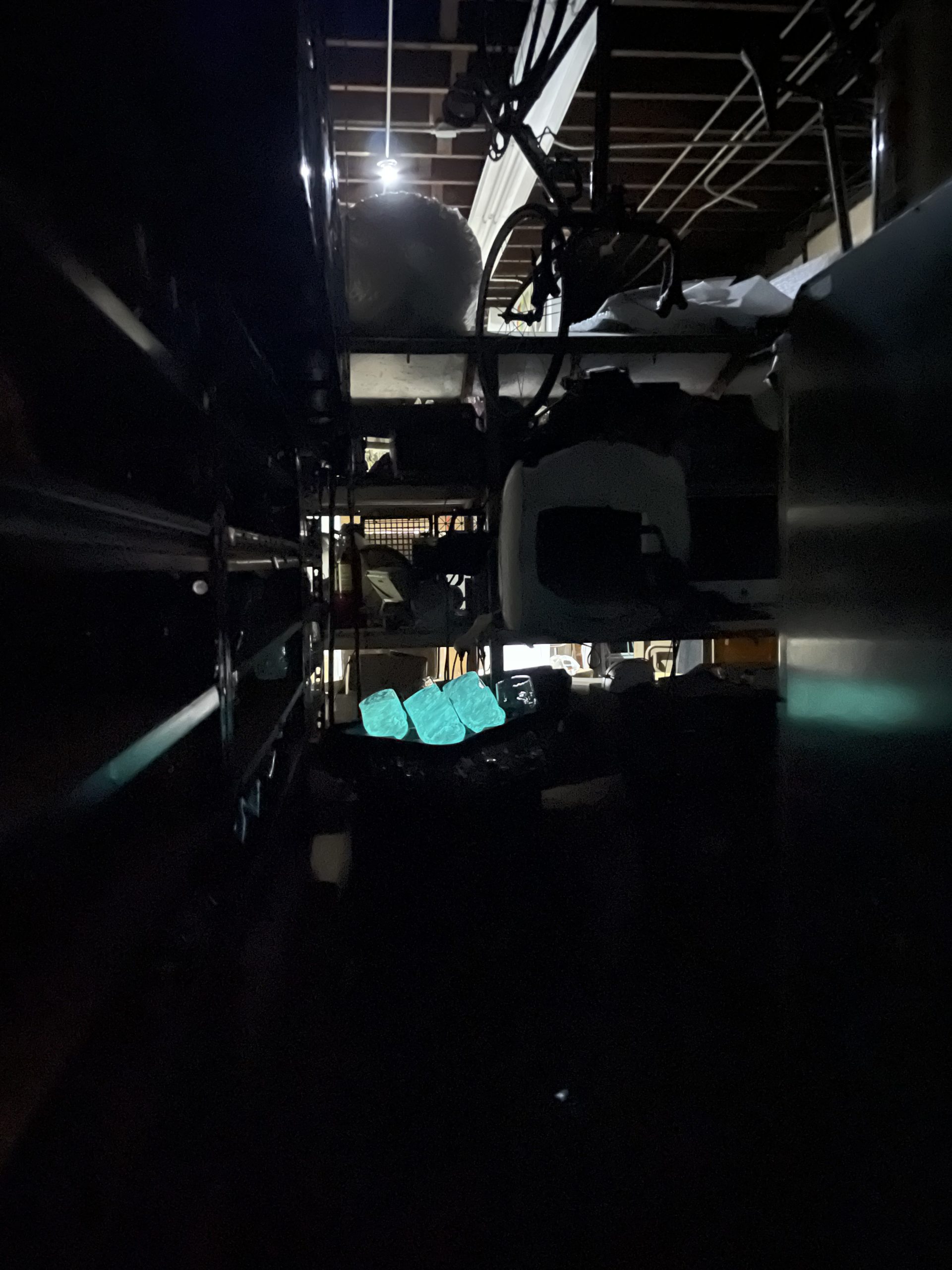 Glowing Ghost Cups in my Studio