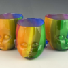 3 Rainbow Baby Head Cups