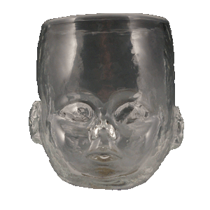 Clear Baby Head Cup rotating